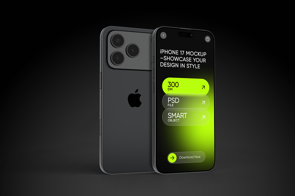 iPhone 17 Mockup, a Device Mockup by Mockupdaddy (Photo 6 of 25)