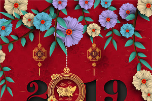 Set Of 2019 Chinese New Year Card