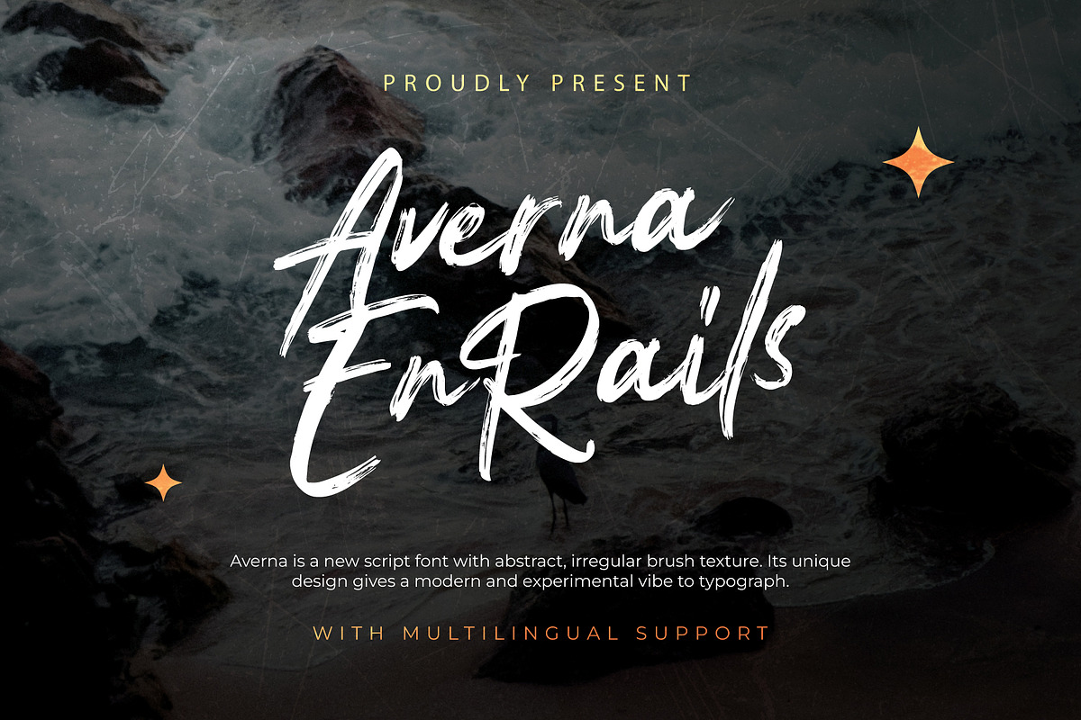 Averna En Rails - Brush Script, a Script Font by Lettermine (Photo 1 of 10)