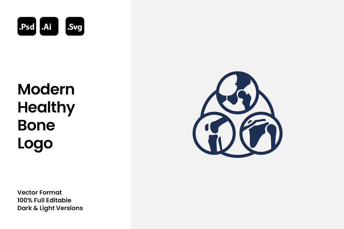 Modern Healthy Bone Logo, a Branding & Logo Template by Luxury Logos (Photo 1 of 4)