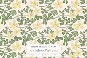 Vines Yellow Floral Seamless Pattern, a Pattern Graphic by Little Creative Scribbles (Thumbnail 1 of 7)