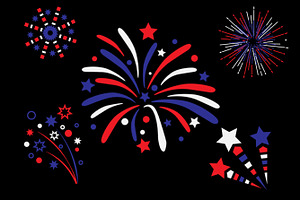 Independence Day Fireworks SVG