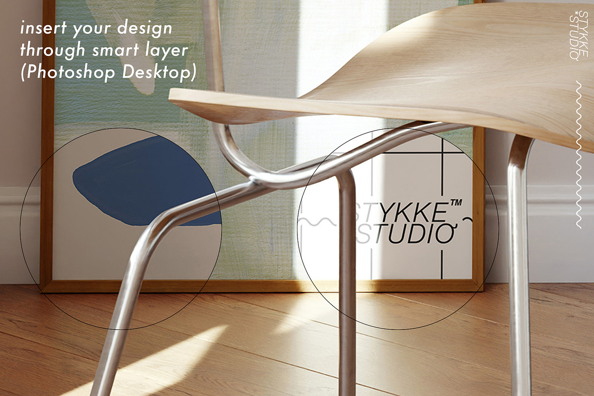 WARM WOOD | Art Studio Frame Mockup, a Household Mockup by Stykke Studio (Photo 5 of 6)