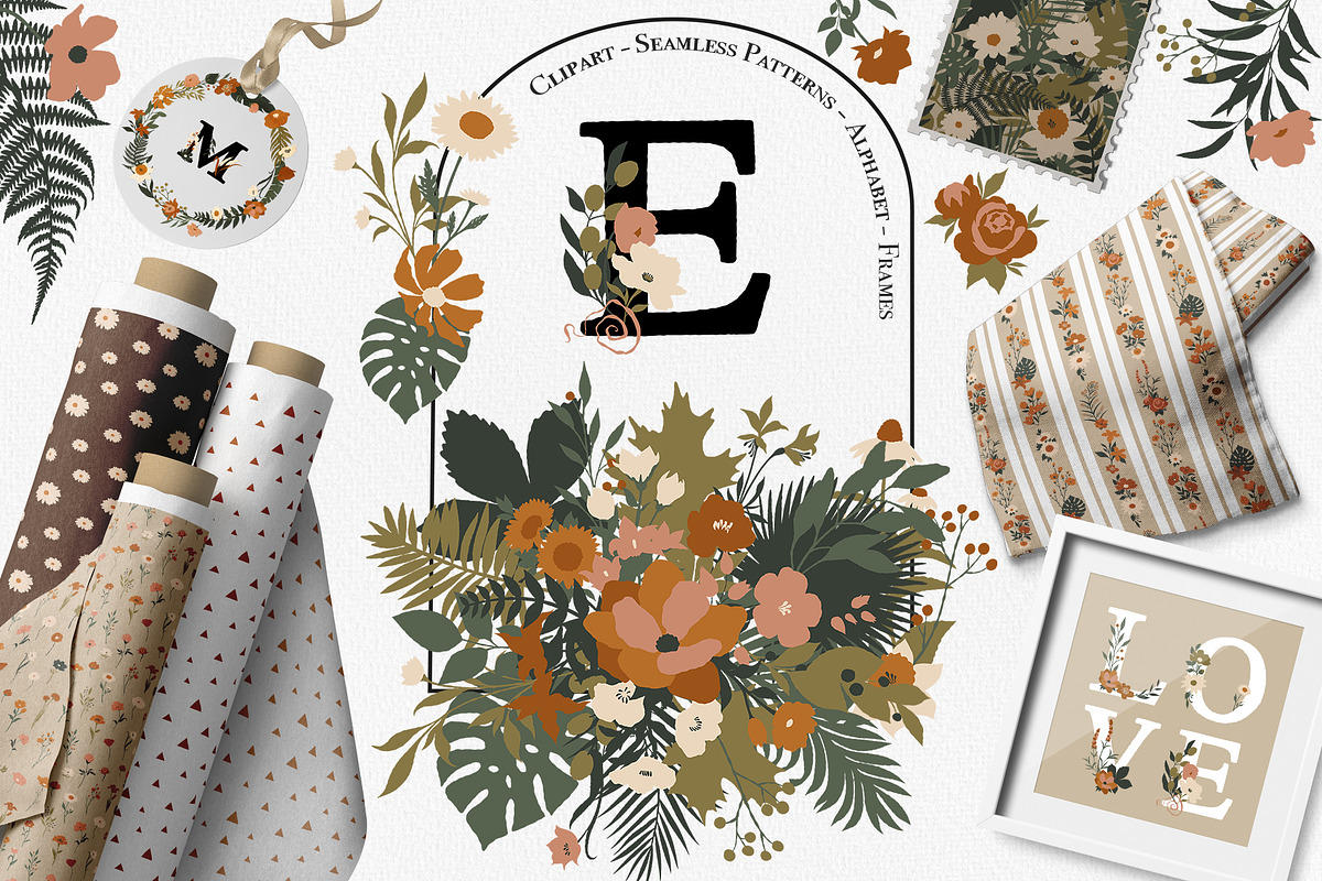 Botanical Garden. Floral Collection, a Decorative Illustration by ApetekMarket (Photo 1 of 12)