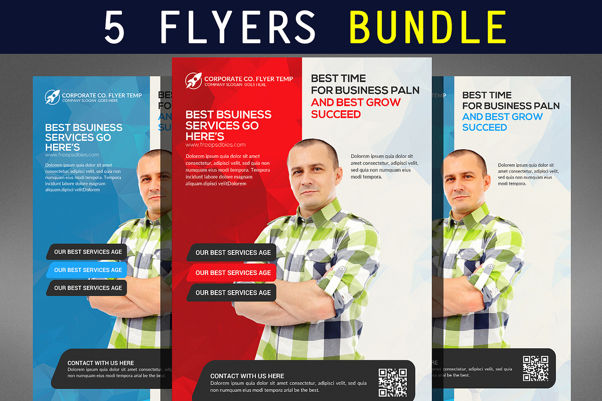 Corporate Business Flyers Bundle, a Flyer Template by Graphic Templates (Photo 1 of 6)
