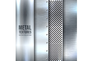 Realistic metal banners. Brushed, an Illustration by 32pixels