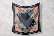 Baroque Floral Arabesque Silk Scarf, an Object Graphic by ilustrinna (Thumbnail 2 of 6)