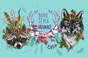 Boho animals, an Animal Illustration by Steshnikova (Thumbnail 1 of 4)