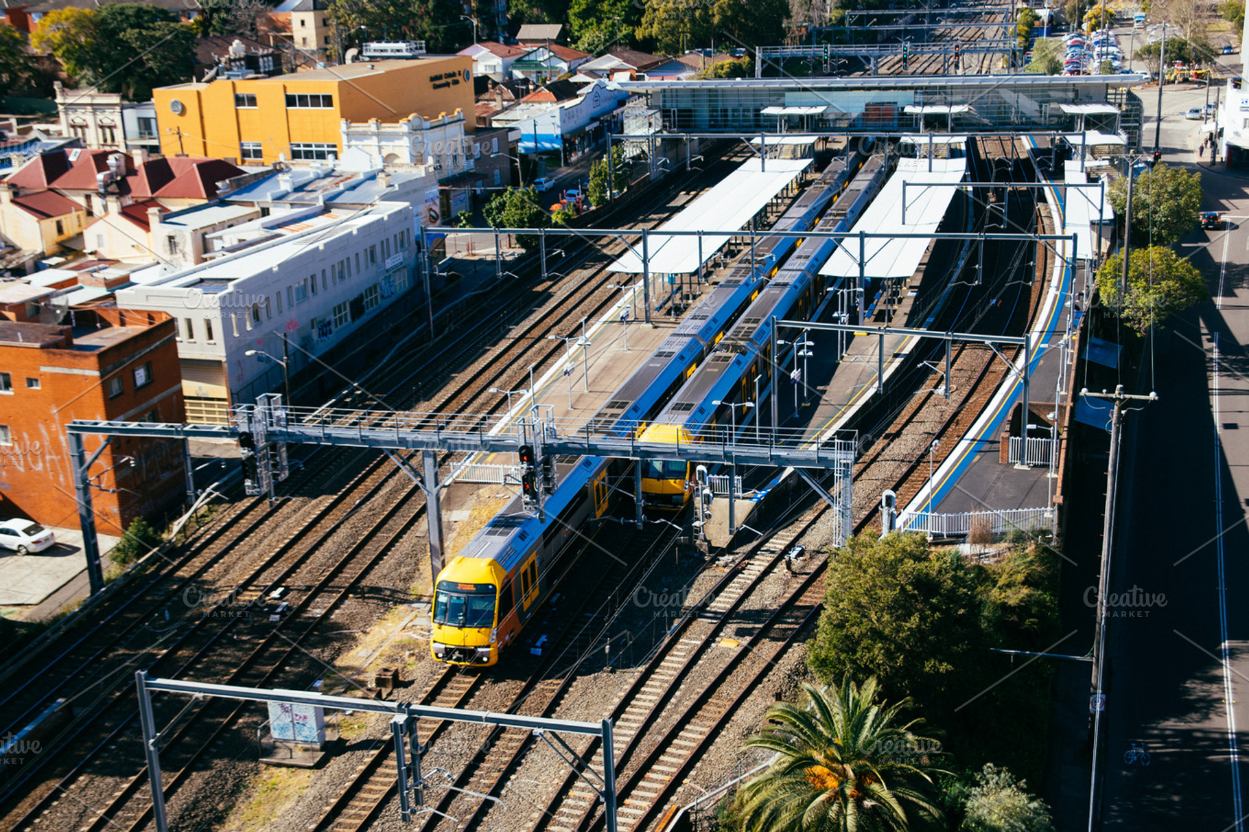 Sydney train station from above
