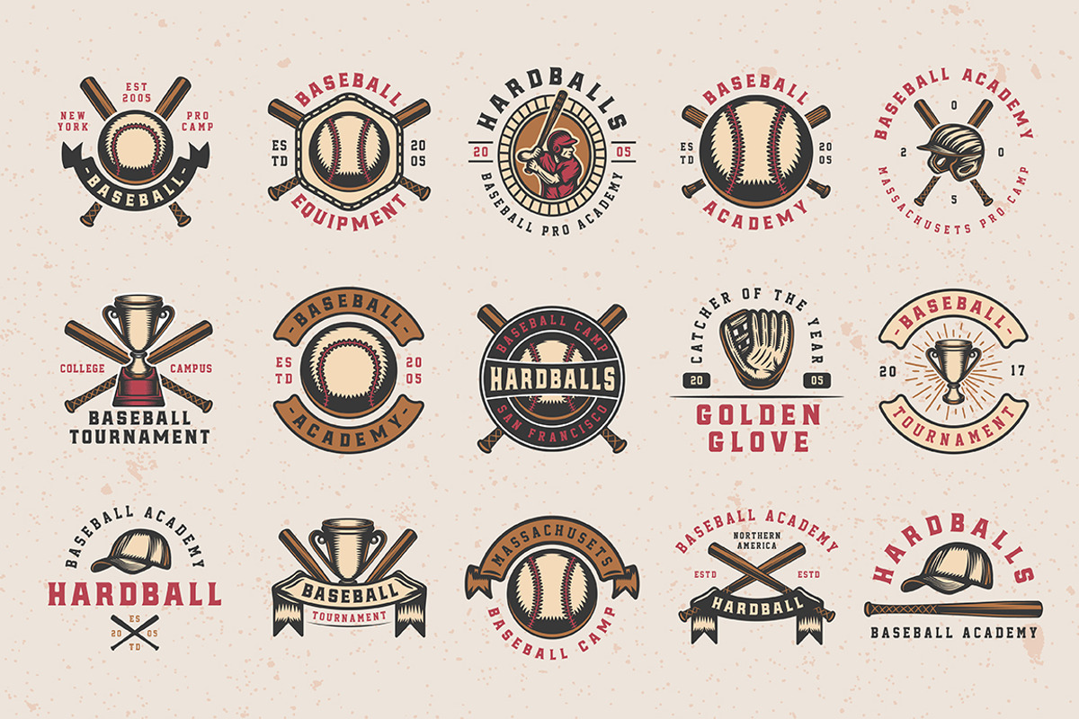 Baseball Emblems Part 1, a Branding & Logo Template by AkimD (Photo 2 of 6)