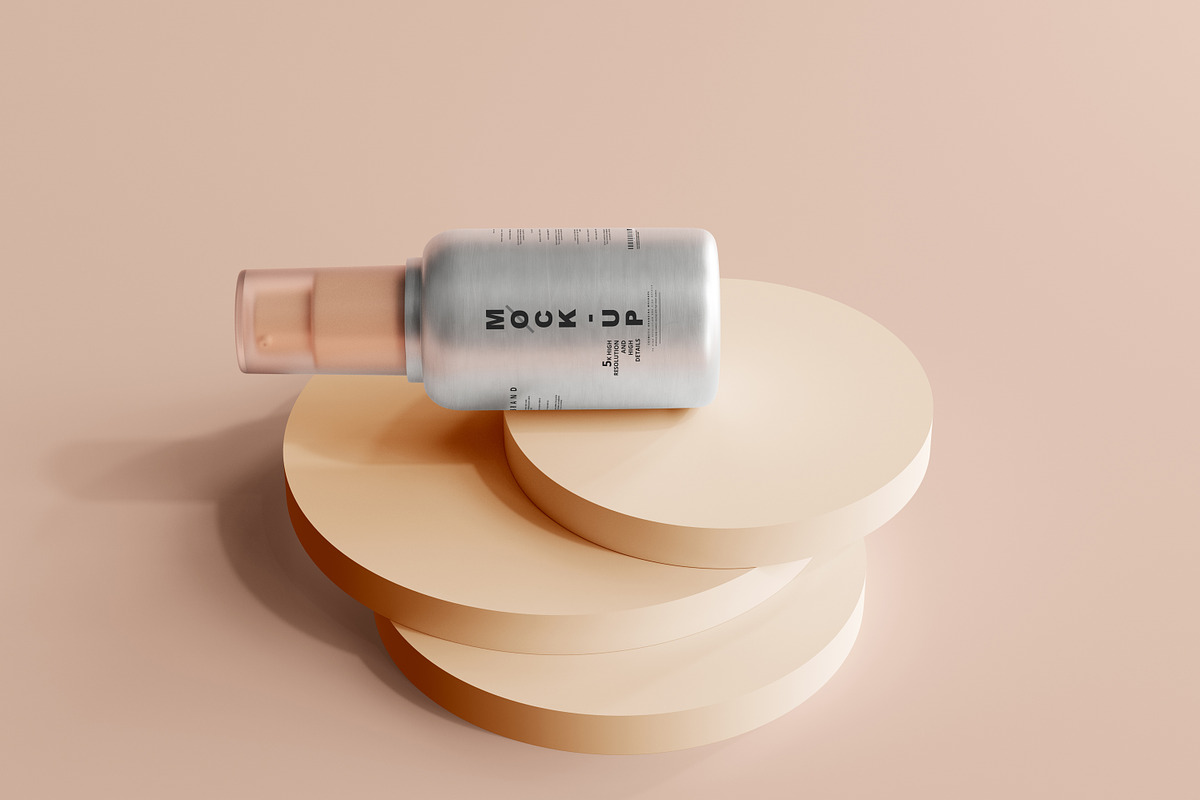 Aluminum Cosmetic Mockup Bundle, a Cups & Container Mockup by pmvch (Photo 98 of 206)