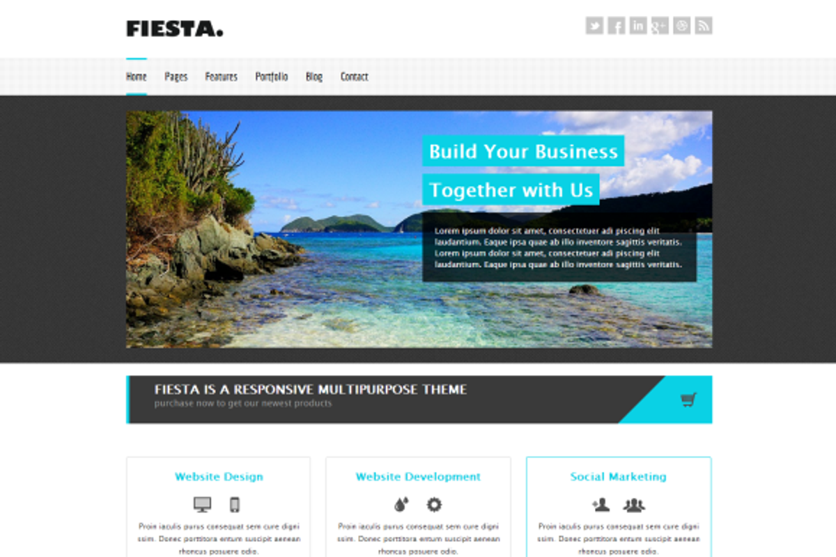 Fiesta - Responsive HTML5 Template, a Websites & App Template by skyui
