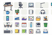 26 Vector Office Workspace Icon, a Background Graphic by adenpinkstore (Thumbnail 8 of 10)