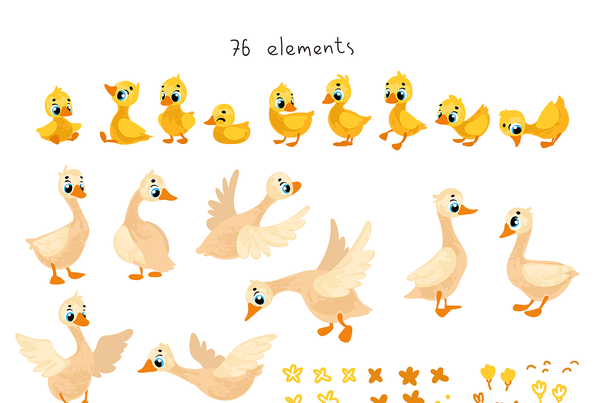 Ducks and ducklings, an Animal Illustration by tata_ota (Photo 3 of 9)