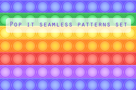Pop-it fidget toy seamless pattern