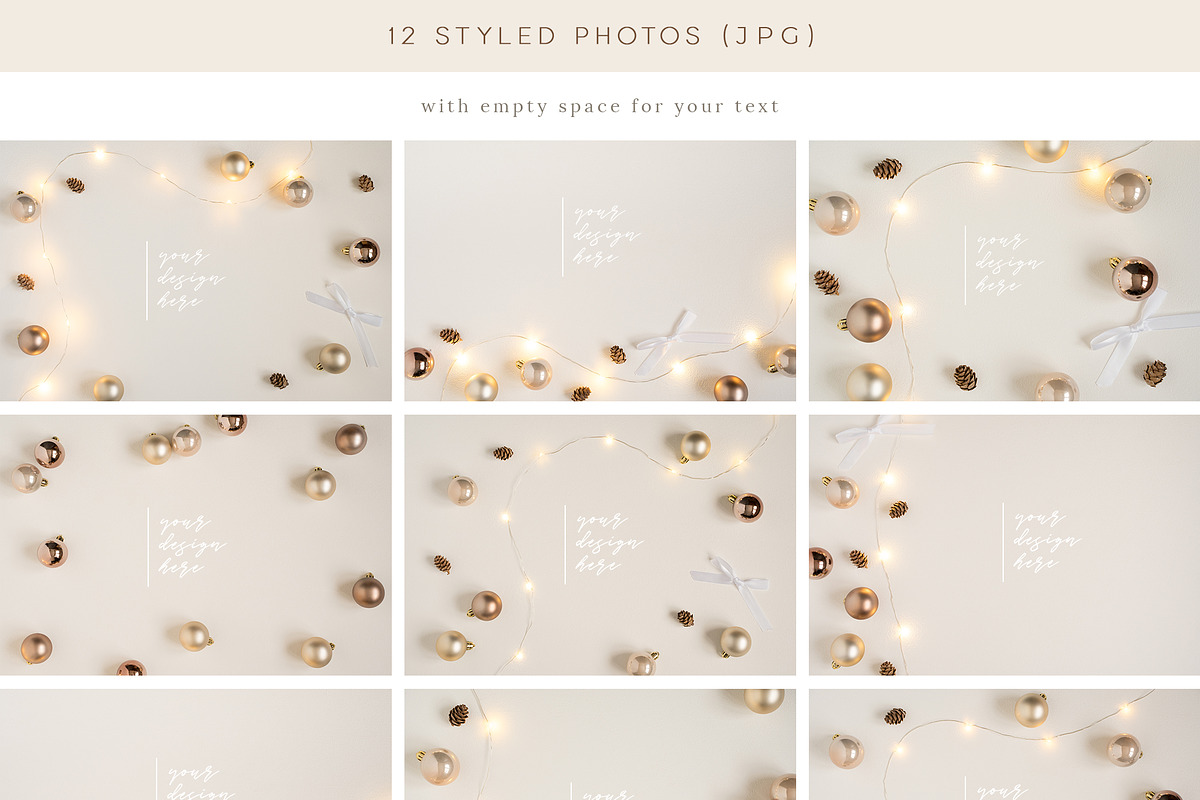 Christmas Stationery Styled Mockups, a Print Template by eclosque (Photo 8 of 9)