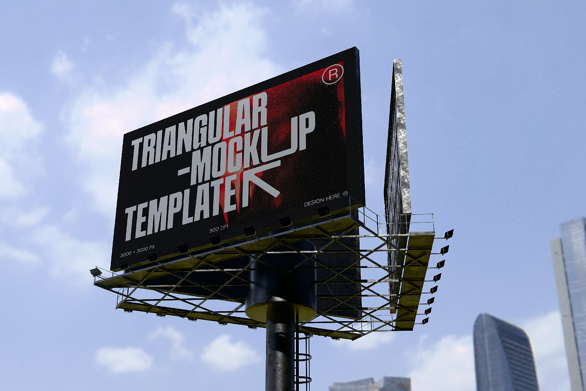 Urban Triangular Billboard Mockup, an Advertising Mockup by herutage (Photo 4 of 5)