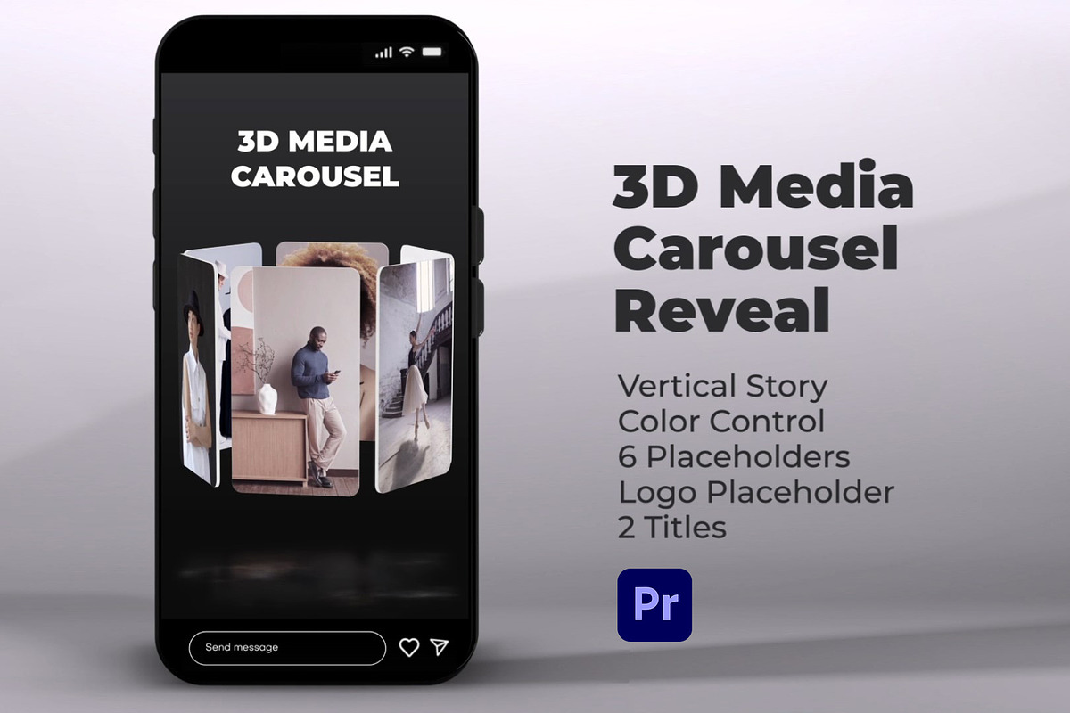 3D Media Carousel for Premiere Pro, a Templates & Theme by iamkoltunov (Photo 1 of 2)