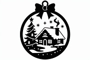 Christmas Ornament Laser Cut Bundle, a Graphic by Creativeshirt (Thumbnail 9 of 16)