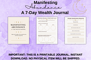 Manifesting Abundance: 7-Day Journal, a Stationery Template by Raven&RoseStudio (Thumbnail 1 of 4)