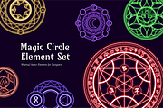 Magic Circle Element Set, a Decorative Illustration by Invisual Studio (Thumbnail 1 of 6)