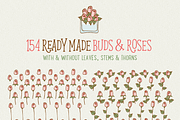 Rosebud accents - PNG only, an Illustration by Original Ink Designs (Thumbnail 2 of 4)