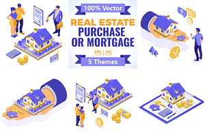 Sale Purchase Mortgage Real Estate, a Finance Illustration by TAlex