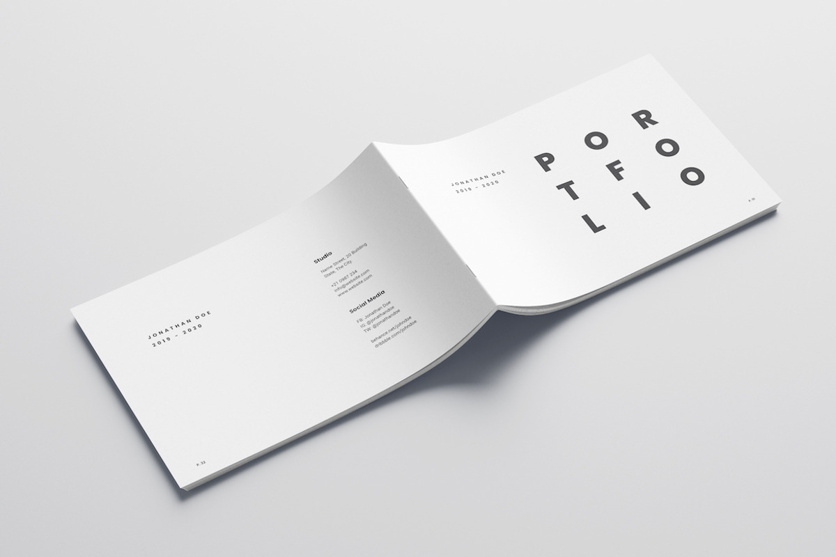 Minimal A5 Portfolio, a Brochure Template by Meenom Templates (Photo 2 of 13)