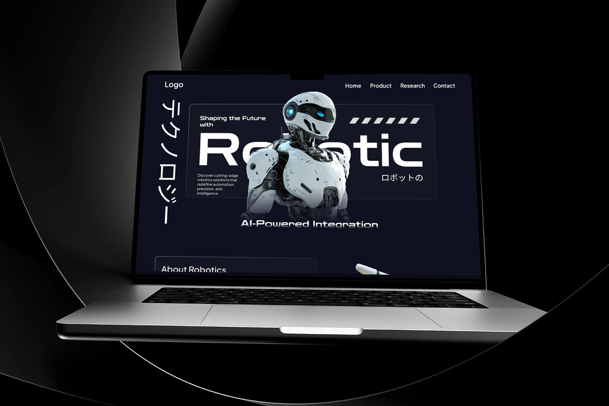 Robotic Website Template, a Landing Page Template by Glyphminds Studios (Photo 2 of 3)