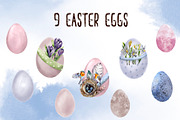 Happy easter watercolor clipart, an Object Graphic by Lidia's watercolor world (Thumbnail 8 of 8)