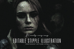 Editable Stipple Illustration Photos