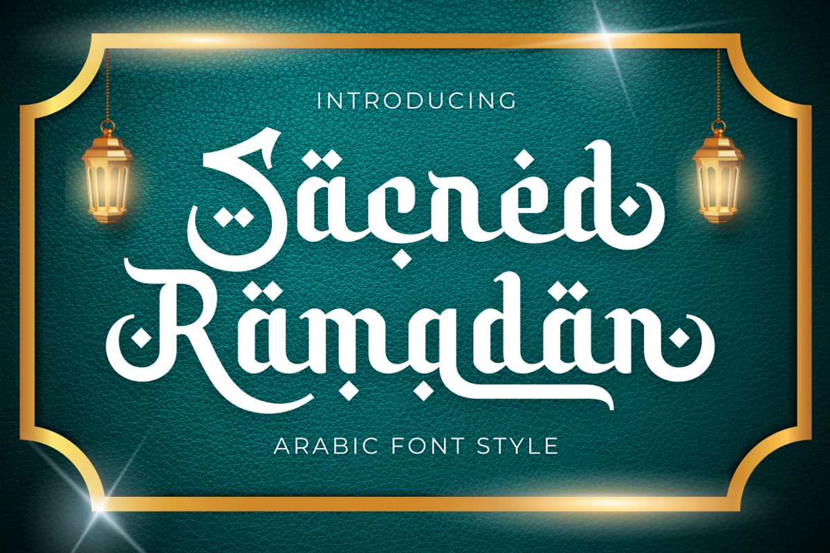 Sacred Ramdhan – Arabic Font Style, a Script Font by Sronstudio (Photo 1 of 13)