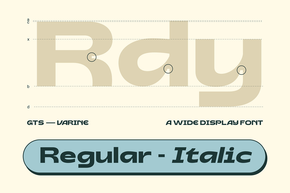 Gts Varine - Wide Display Font, a Sans Serif Font by Graptail (Photo 2 of 14)