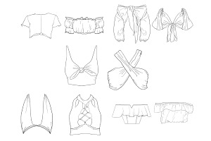 Tops Clothing Set 2 Procreate Brush