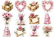 Rustic Mothers Day Clipart, an Illustration by Watercolor design (Thumbnail 2 of 12)