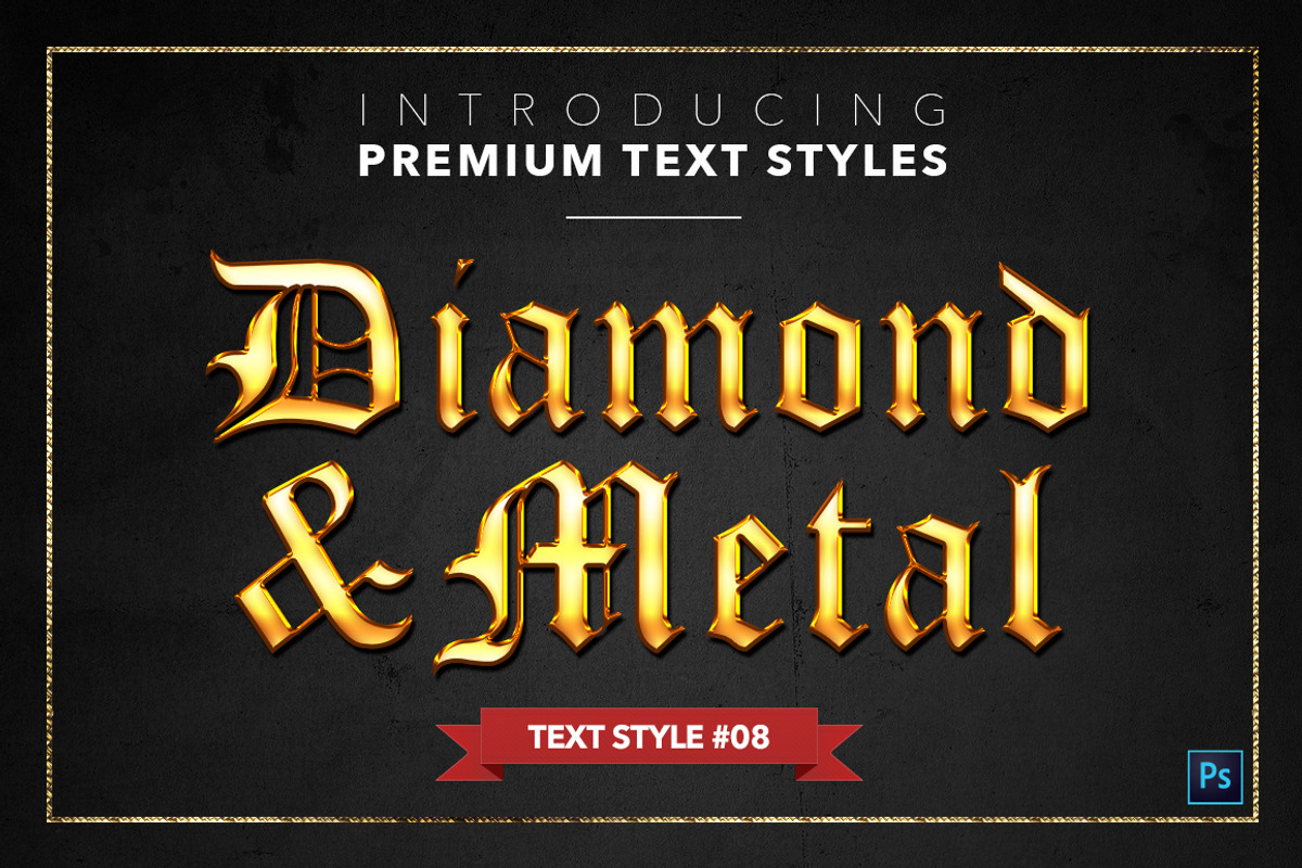 Diamond & Metal #1 - 15 Text Styles, a Layer Style Add-On by Jonas Stensgaard (Photo 9 of 18)