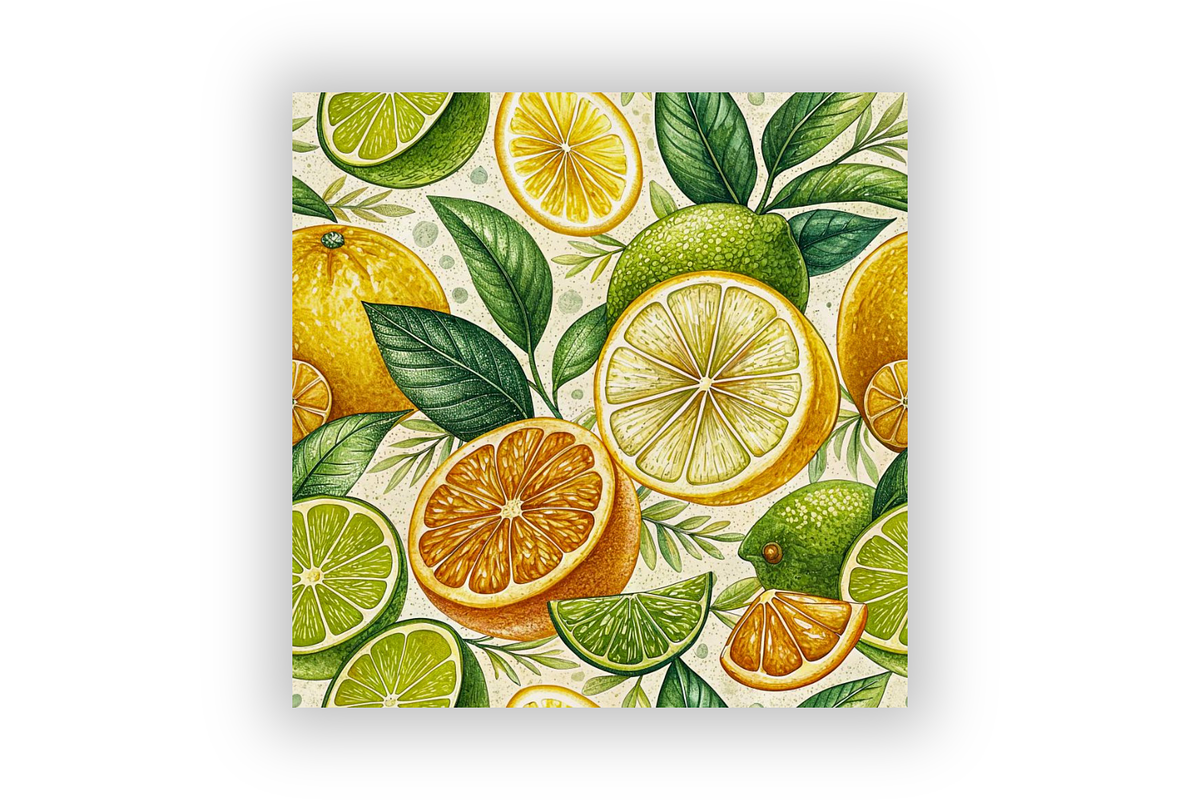 Citrus Sunshine Seamless Pattern, a Pattern Graphic by FloridPrintables (Photo 4 of 7)