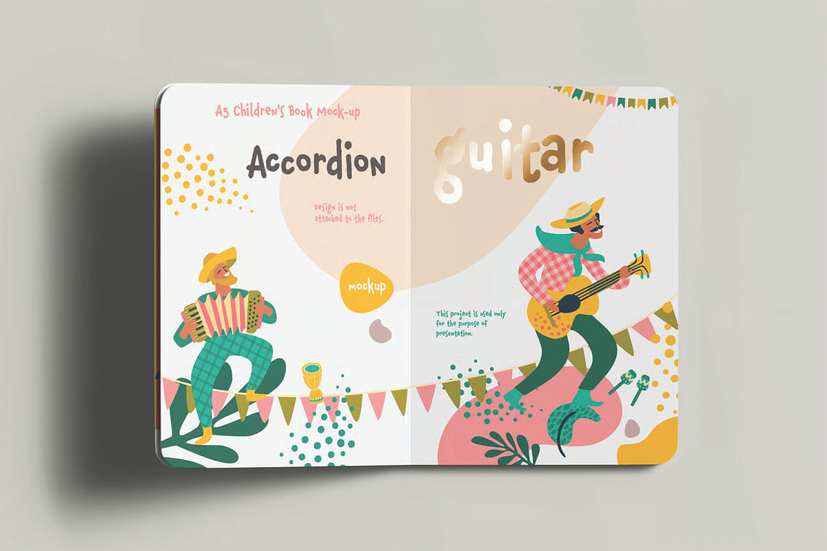 A5 Children's Book Mockup, a Books & Magazine Mockup by DesignRushMarket (Photo 8 of 10)