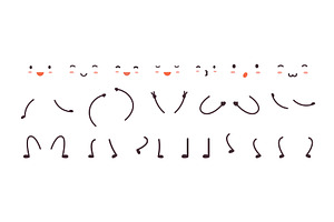 Simple cartoon hands legs face, an Illustration by LadadikArt