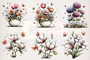 Whimsical Floral Butterfly Graphics, a Transportation Illustration by Digital Artistic99 (Thumbnail 2 of 9)