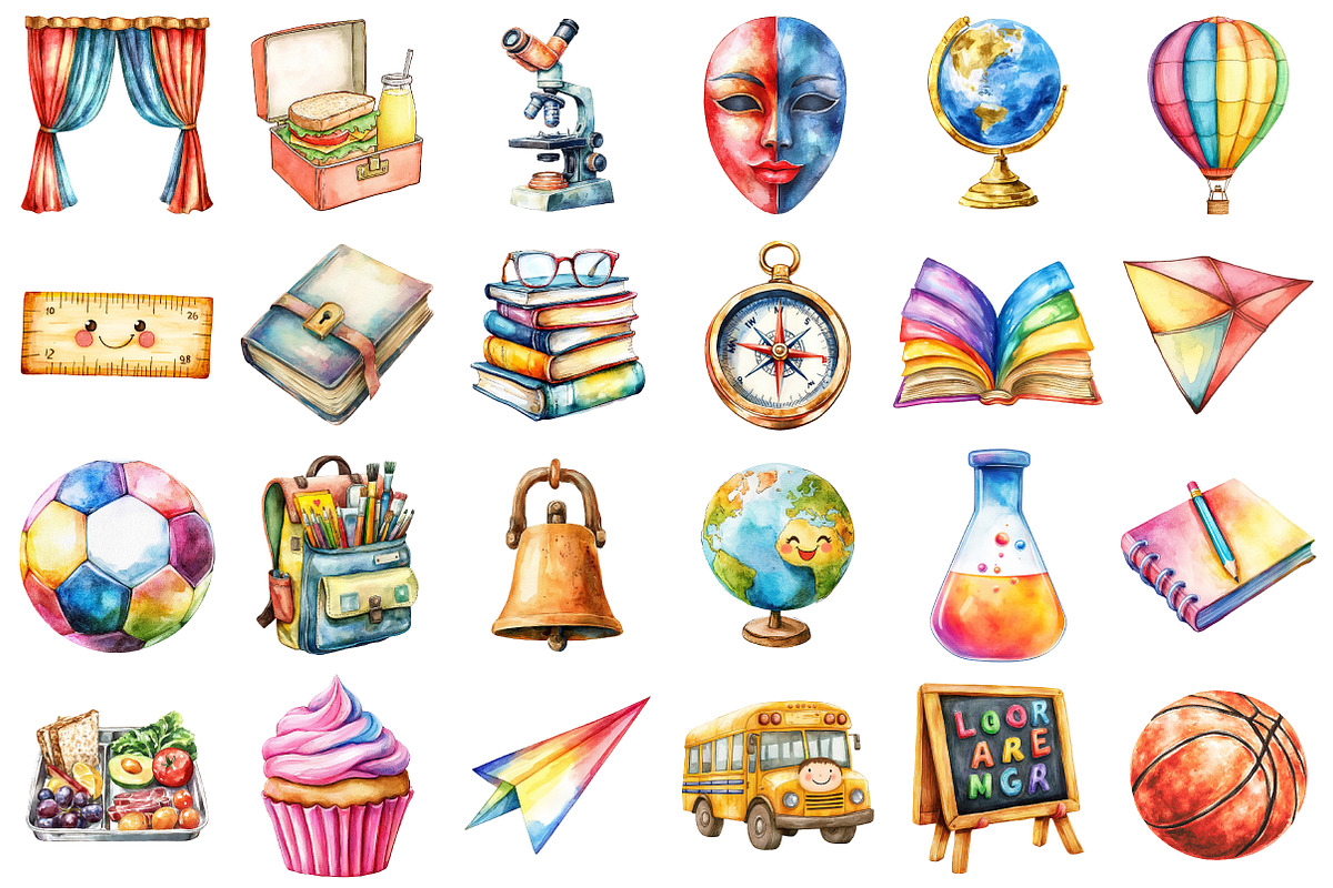 Fun School Activities Clipart, an Illustration by Daily.Designs (Photo 2 of 3)