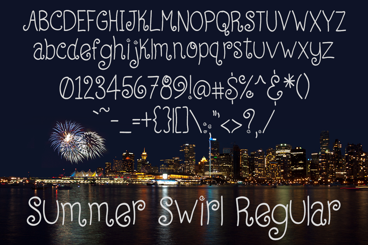 Summer Swirl, Curly Handwriten Font preview 2