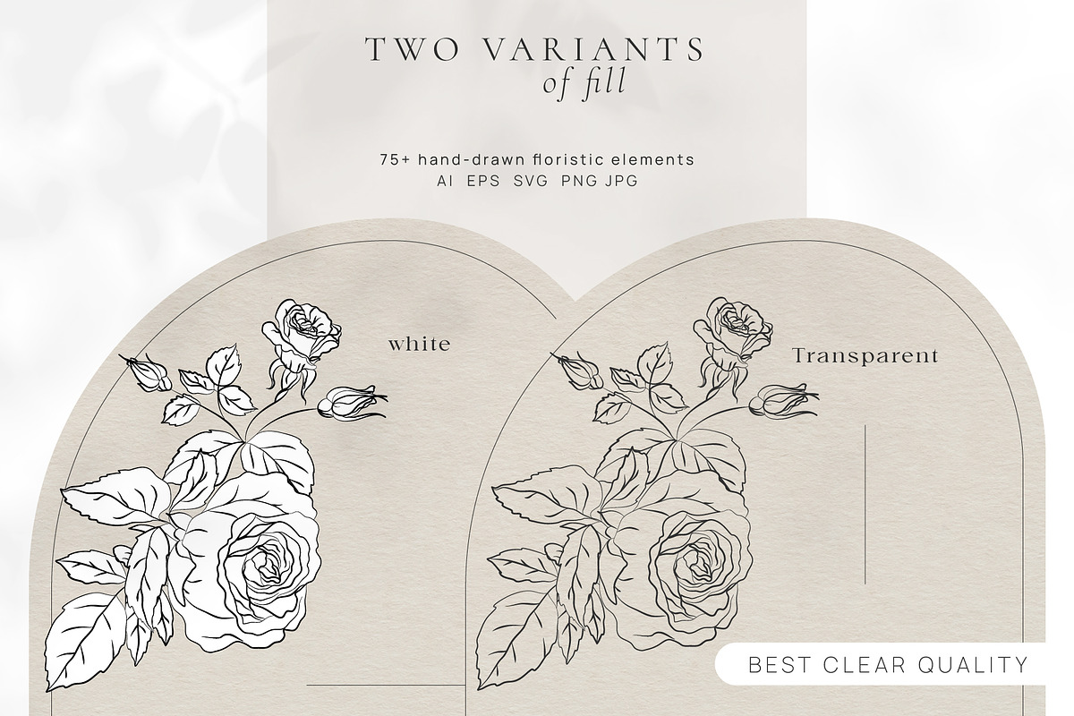Minimalistic Line Art Roses, a Decorative Illustration by La Petite Line Art (Photo 7 of 12)
