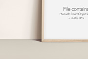 Portrait Wood Frame Leaning Mockup, a Household Mockup by OakstoneCreative (Thumbnail 4 of 5)
