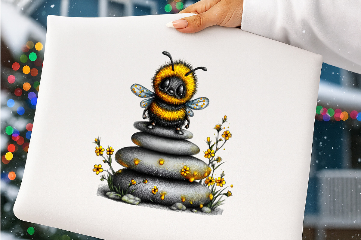 Watercolor Spring Bees Clipart, an Illustration by SinaCreation (Photo 6 of 8)