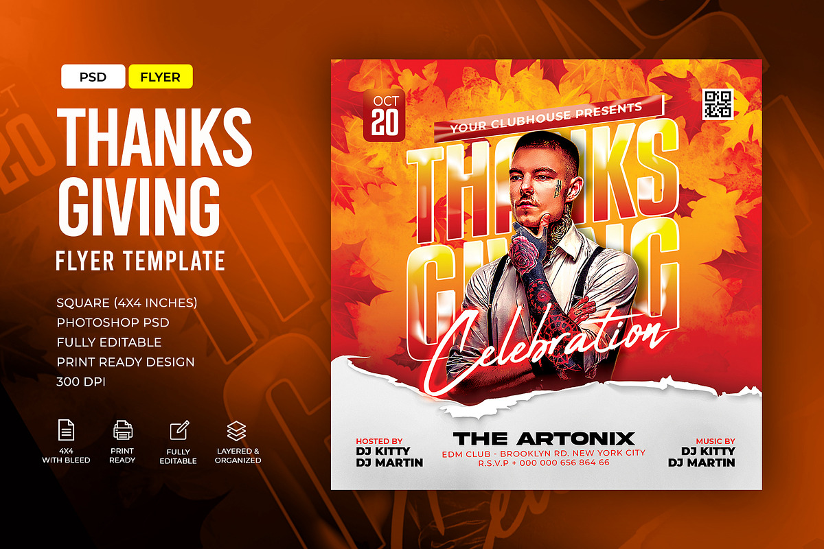 Thanksgiving Day Flyer, a Flyer Template by Artonix (Photo 1 of 3)