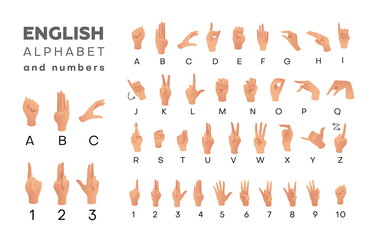 Vector language of deaf-mute., an Illustration by Olesia_ig (Photo 2 of 5)