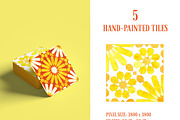 Spanish Hand-Painted Azulejo Tiles, a Pattern Graphic by La Caleya patterns (Thumbnail 2 of 7)