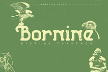 Bornine display typeface family