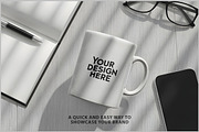 Mug Mockup PSD, a Cups & Container Mockup by Bruno's Shop (Thumbnail 2 of 4)